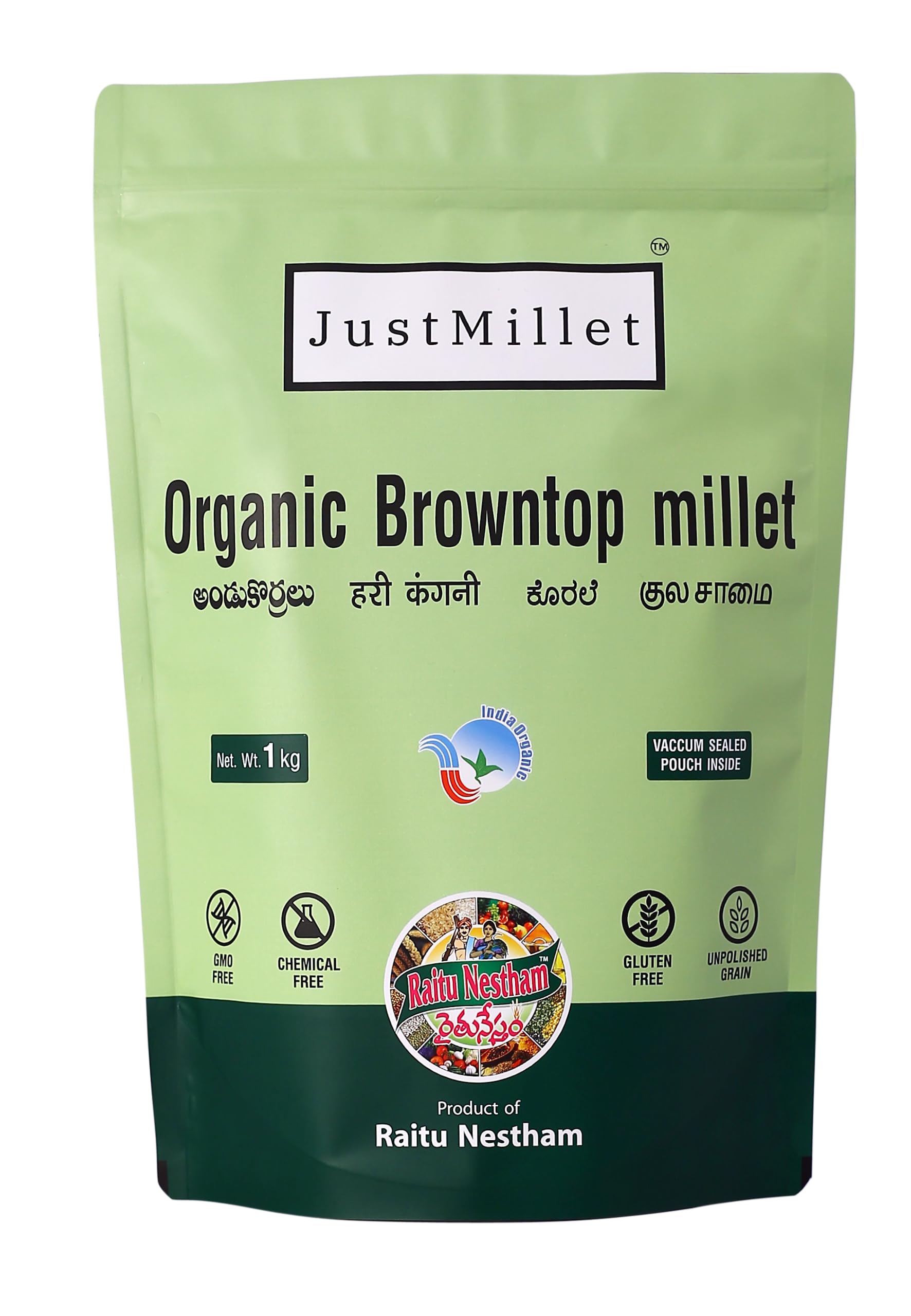 Raitu Nestham Browntop Millet | Unpolished Millets, Natural Chemical Free Millets, Rich in Protien & High Fibre Natural Grain (1KG) (B0BMLHDNLW) Amazon Price History, Amazon Price Tracker