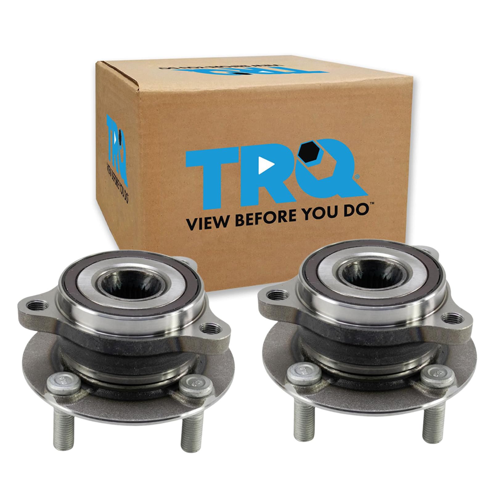 TRQ Front Left and Right Wheel Bearing and Hub Assembly Set 2 Piece