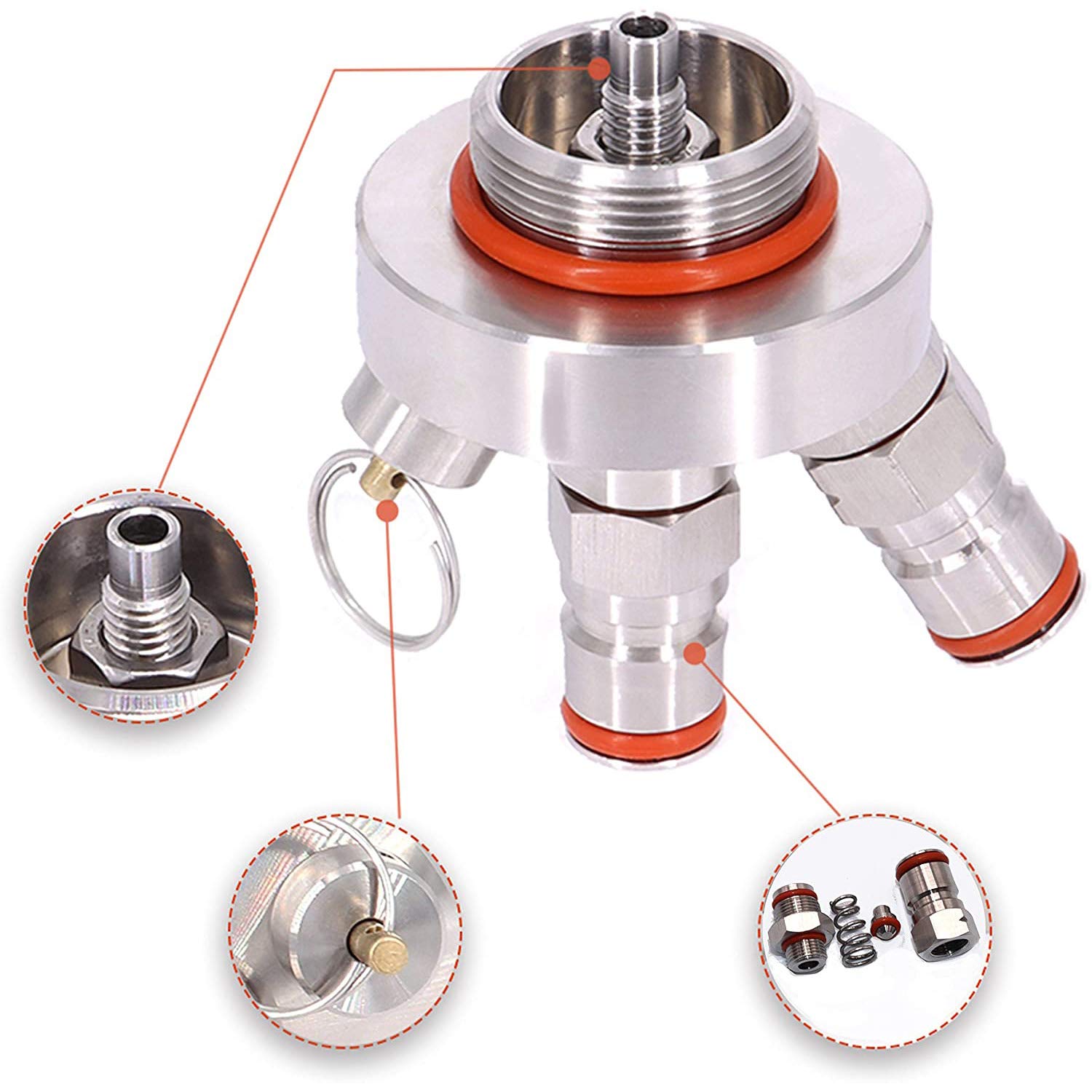 POFET Merrday Distributeur de bière en acier inoxydable 304 Mini fût de bière Distributeur de robinet pour culture de bière artisanale