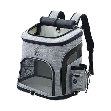 AUEL?Pet Travel Carrier Backpack Cats Dogs Carry Bag for Outdoor Travel Black