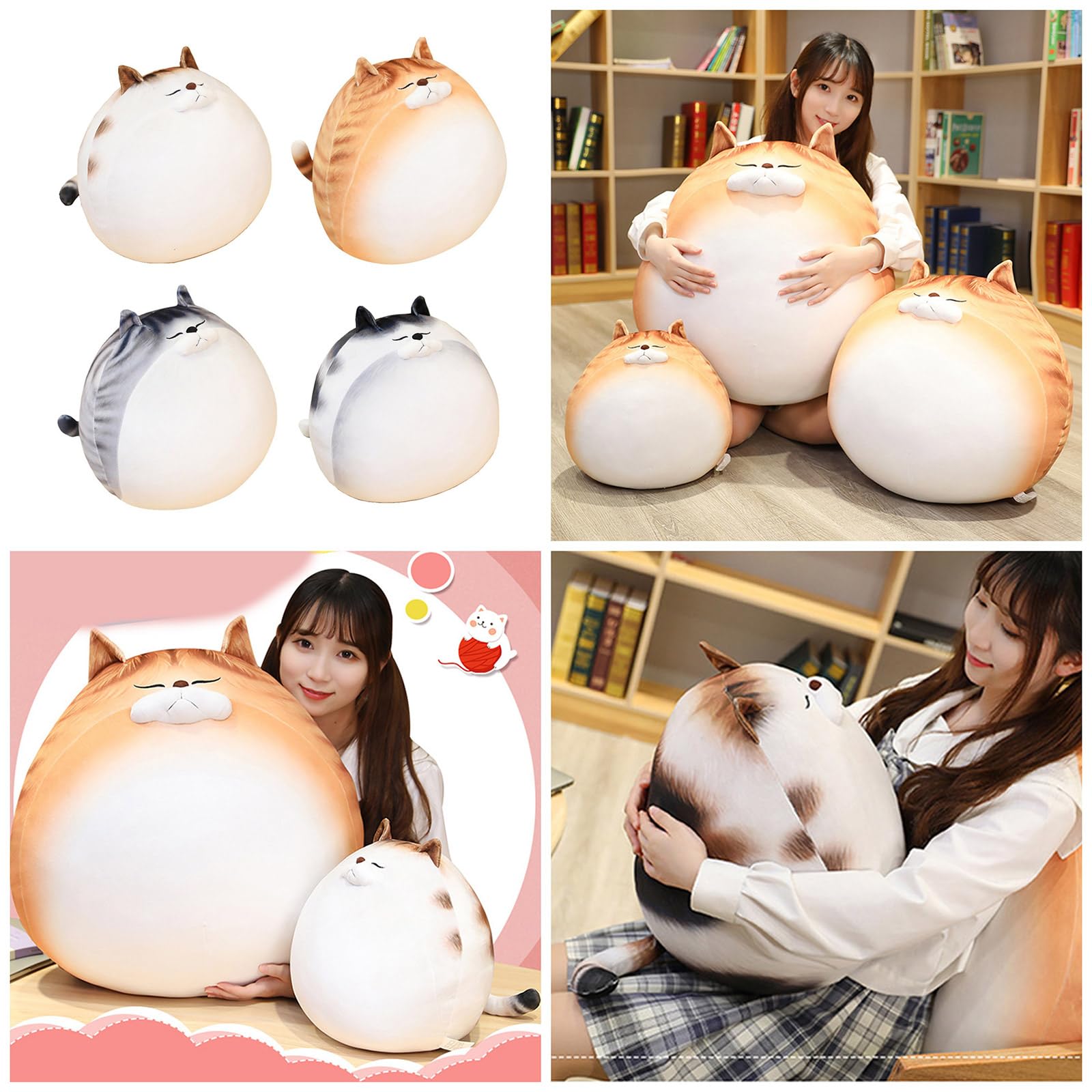 3D schöne Katze zurück Schatten Spielzeug Sofa Kissen Kissen umarmbar weiche Plüschtier für und Erwachsene Schlafbegleitung