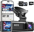 REDTIGER 4K Dash Cam Front Rear, STARVIS 2 Sensor, Free Card Included, 5.8GHz WiFi-20MB/s Fast Download, Dash Camera for Cars with GPS, WDR Night Vision, 170°Wide Angle, 24H Parking Mode(F7NP)