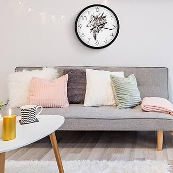 Amazon.co.jp: 掛け時計 かっこいい 狼 オオガミ 壁時計