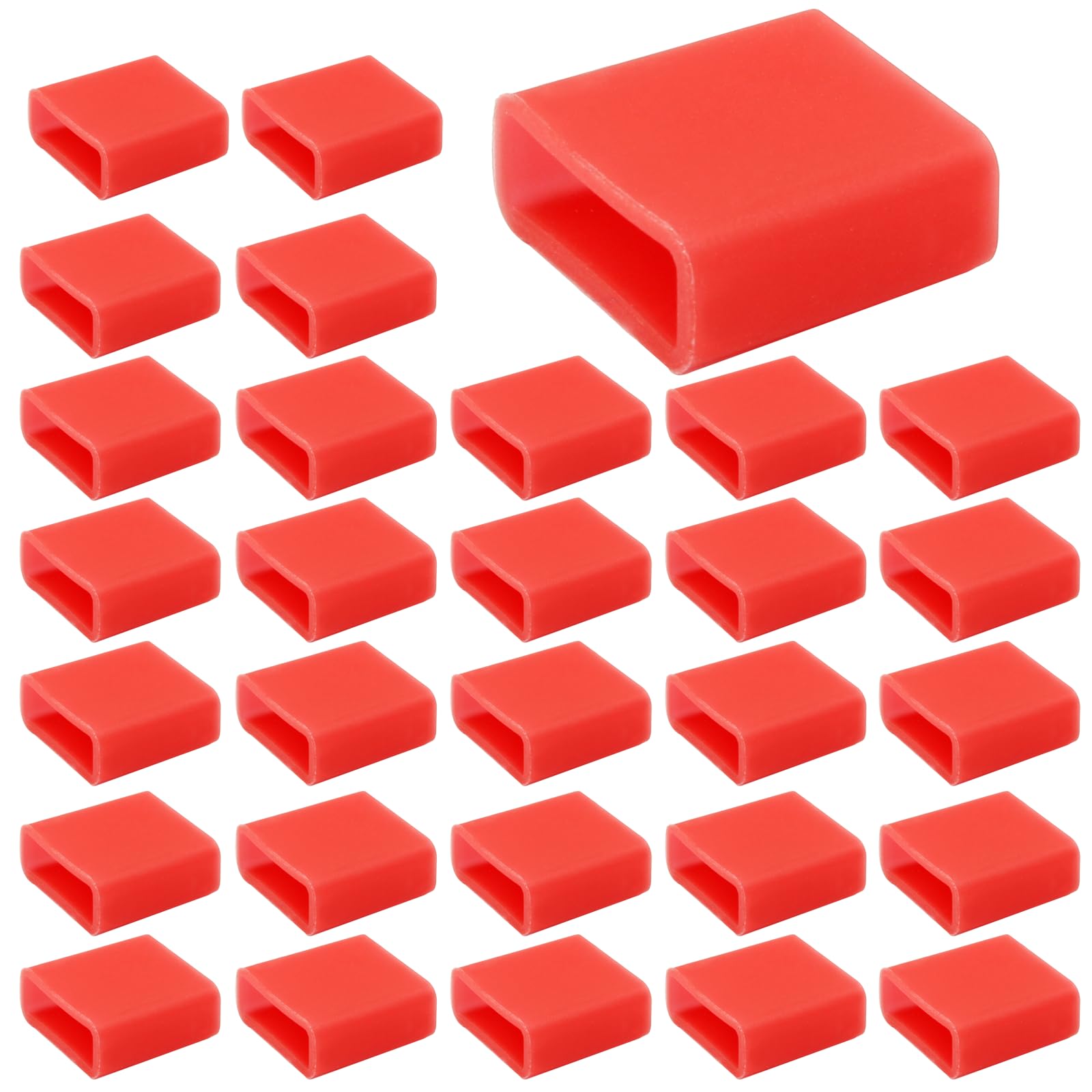LifCratms 30Pcs USB Plug Protective Cover, Red Anti-Dust USB Protector Caps USB Interface Cover USB Type A Male Plug Protector Stopper