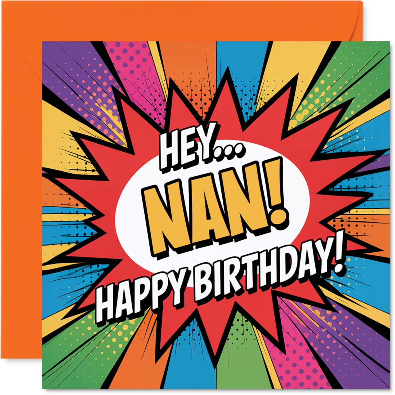 Playful Birthday Card for Nan, Bursting with Birthday Fun