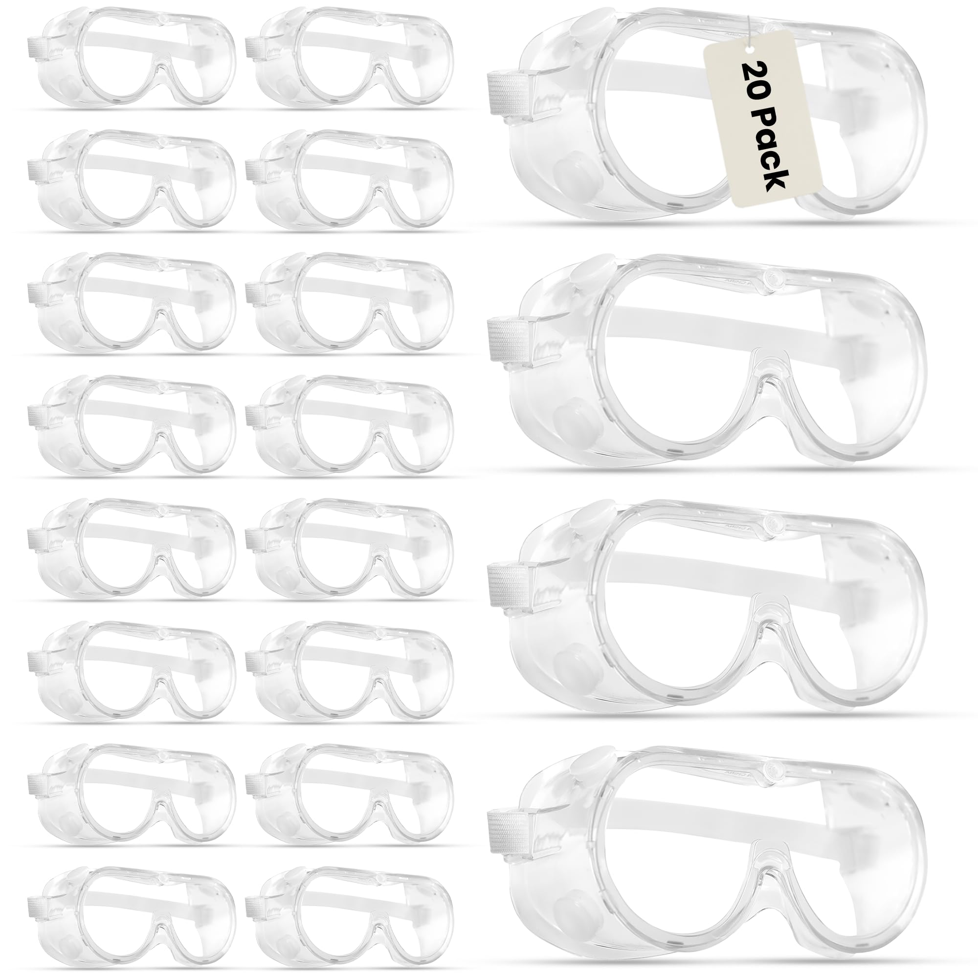 Harrier Hardware Gafas de seguridad con protección ocular: gafas ventiladas, antivaho, resistentes a los arañazos
