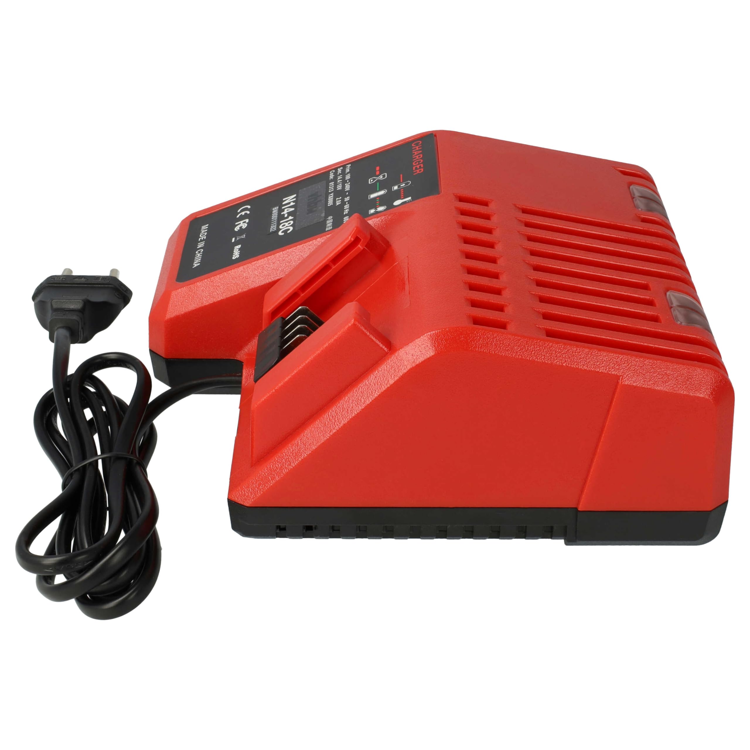vhbw Cargador Compatible con BTI Dispositivos de 18 V Desde 4/2013 Herramientas Li-Ion - batería, 80 W