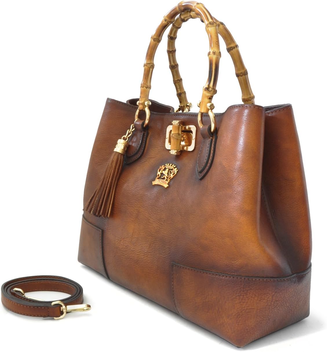 Pratesi Leather Bag for Women Versilia Bruce Handbag in cow leather Made in Italy