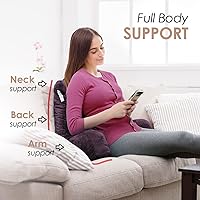 Vista 73 de Nestl Reading Pillow with Portable Laptop Lap Desk - Shredded Memory Foam Back Support Pillow for Sitting Up in Bed and Couch Rest Pillows with Navy