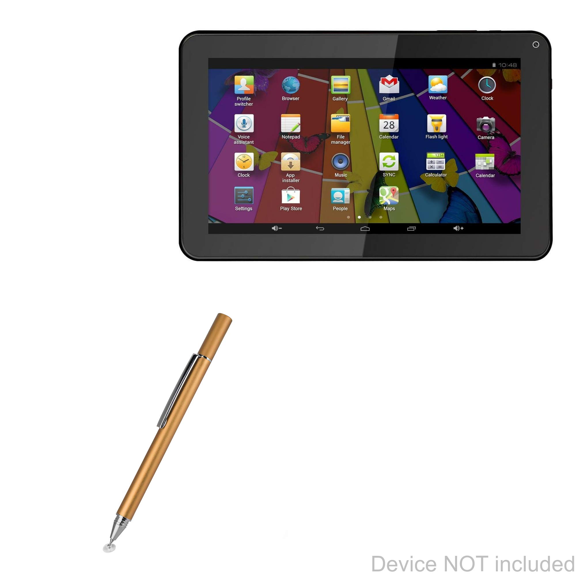 Kocaso MX9200 Stylus Pen, BoxWave [FineTouch Capacitive Stylus] Super Precise Stylus Pen for Kocaso MX9200 - Champagne Gold