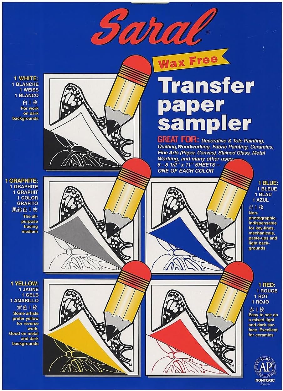 Saral Transfer (Tracing) Paper Transfer Paper Sampler Pack of 5 Sheets 8 1/2 in. x 11 in. Pack of 5 [Pack of 2 ]