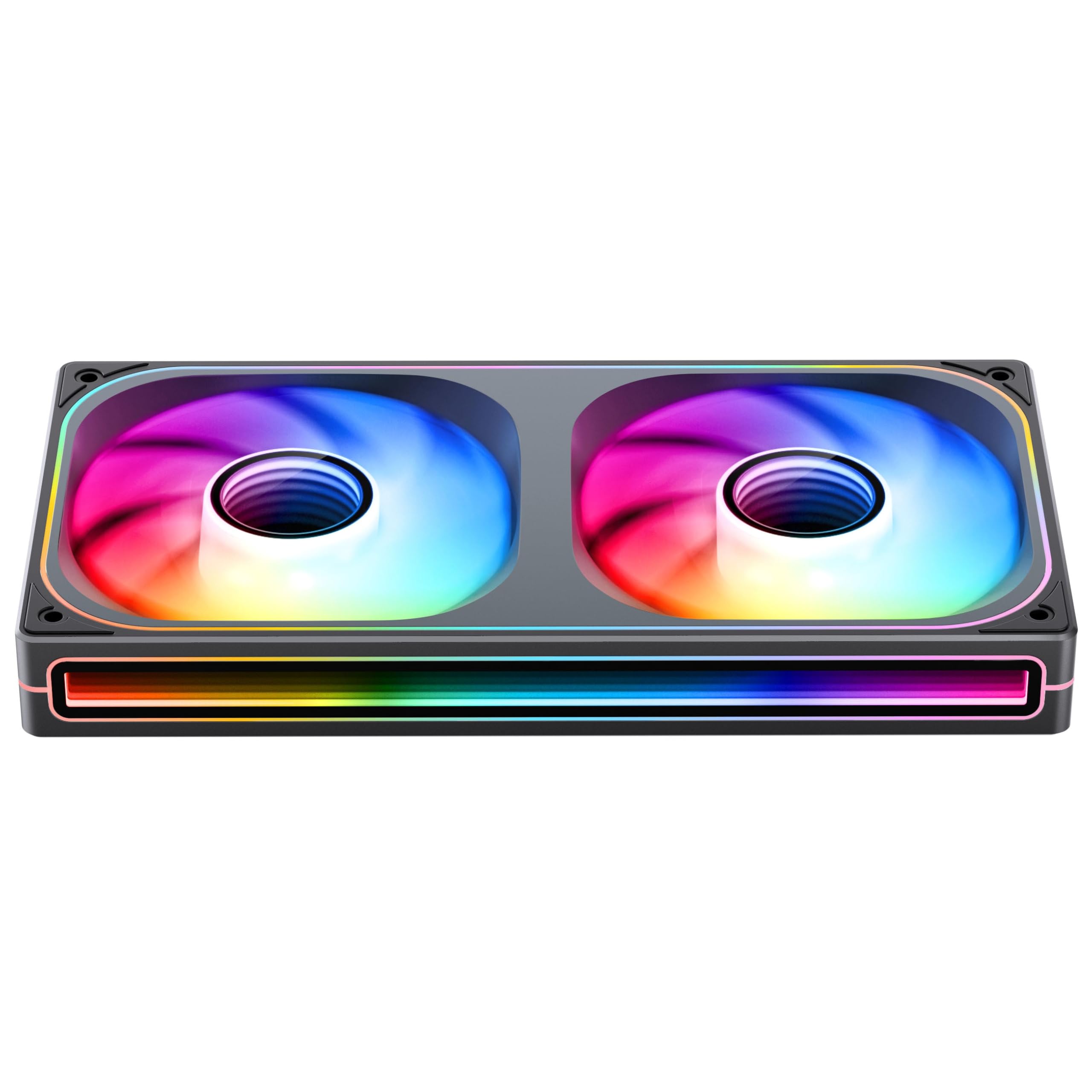 Jonsbo ZB-240 Ventilateur de boîtier ARGB PWM 240 mm avec design à cadre unique et effet miroir infini Noir