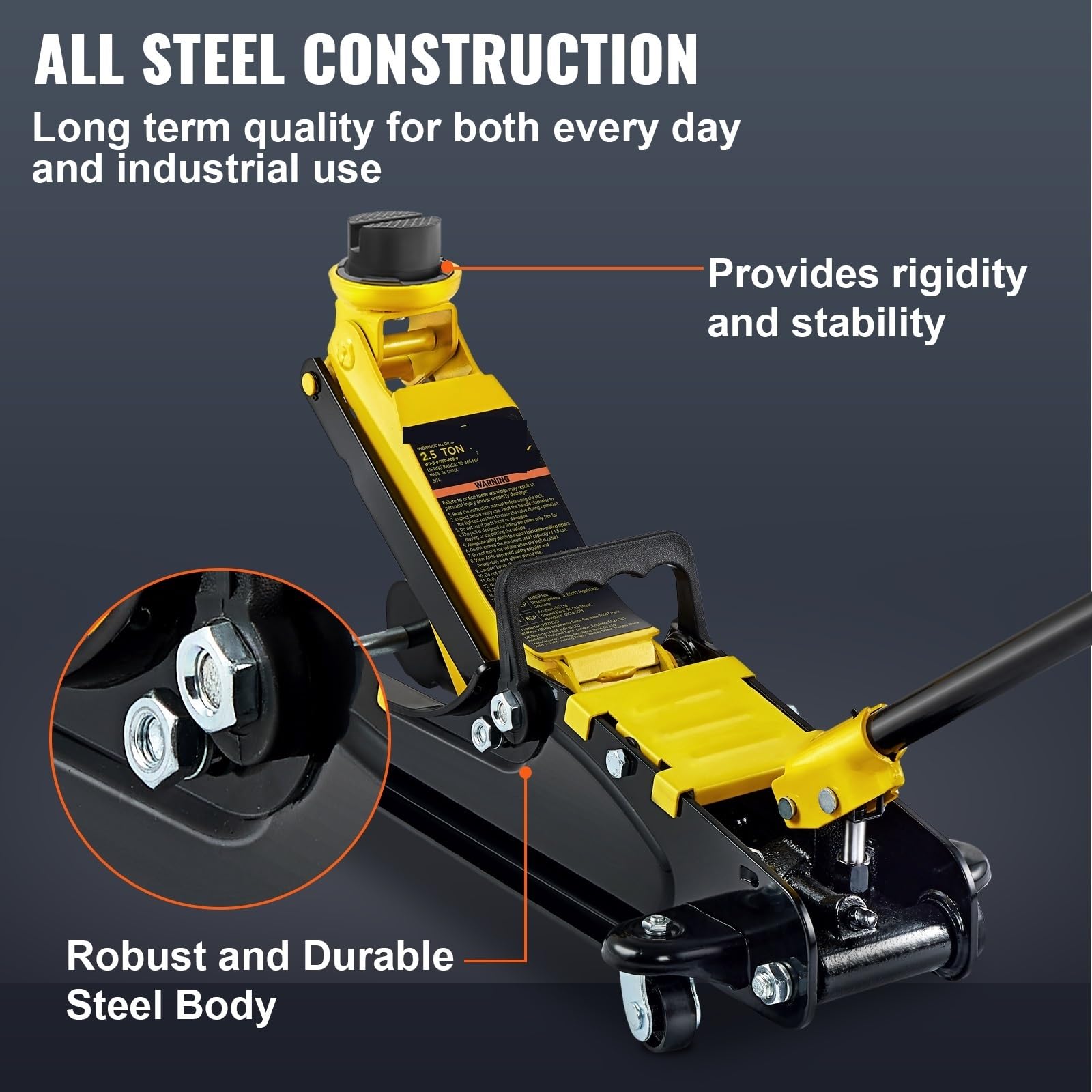 Siłownik Hydrauliczny Podnośnik hydrauliczny 2,5T pneumatyczny o niskim profilu podłogowy dużej wytrzymałości ze stali wyścigowej z pompą podnoszącą jednotłokową