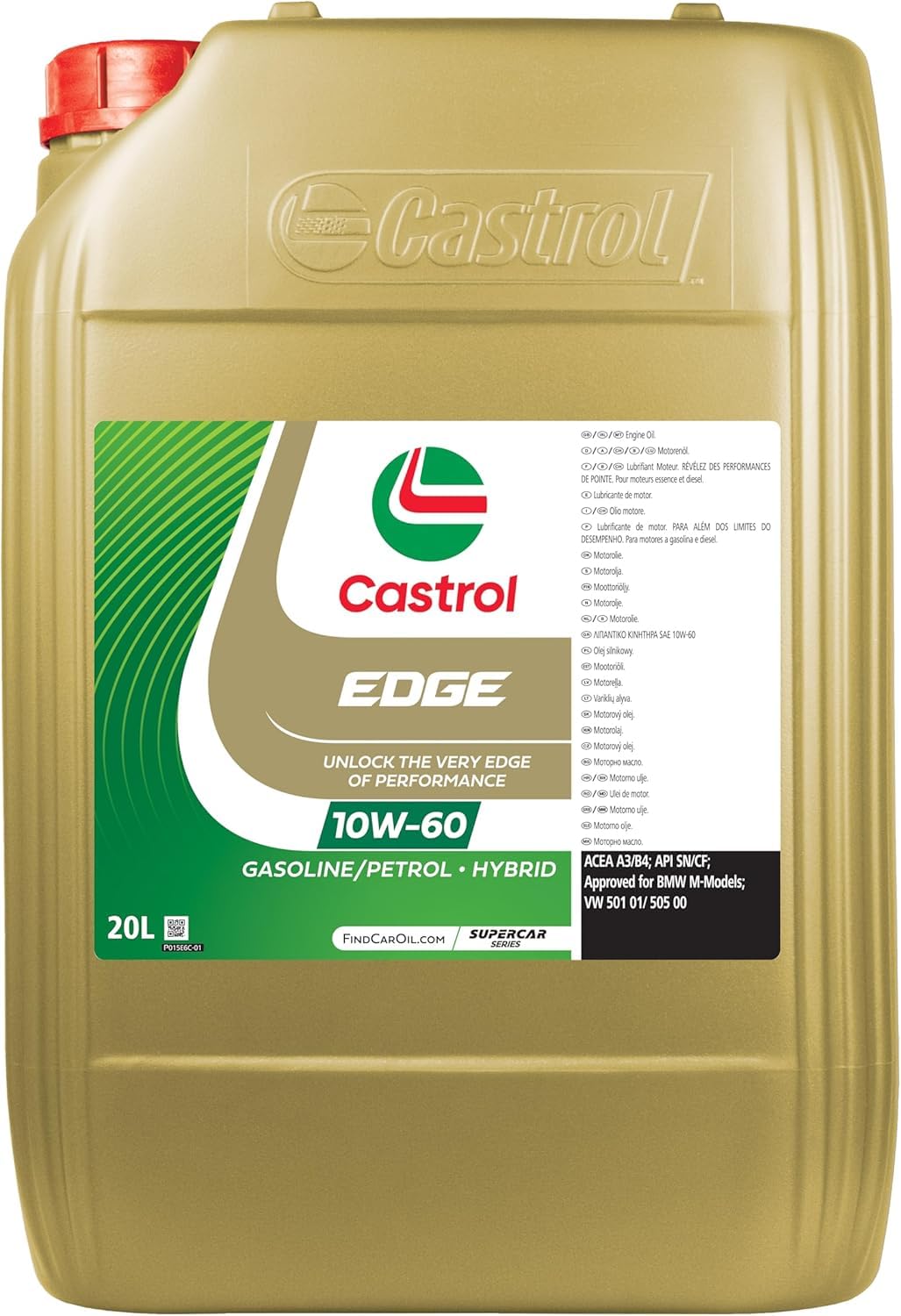 CASTROL EDGE SUPERCAR 10W-60 10W60 TITANIUM FULLY SYNTHETIC ENGINE OIL 20 LITRE