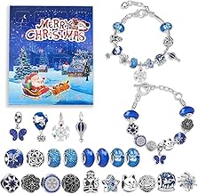 Advent Calendar Jewellery 2025 Woman Girl 24 Surprises Advent Calendar for Children Teen DIY Christmas Calendar Charms Bracelet Kit Making Jewellery for Children Girls Christmas Gifts