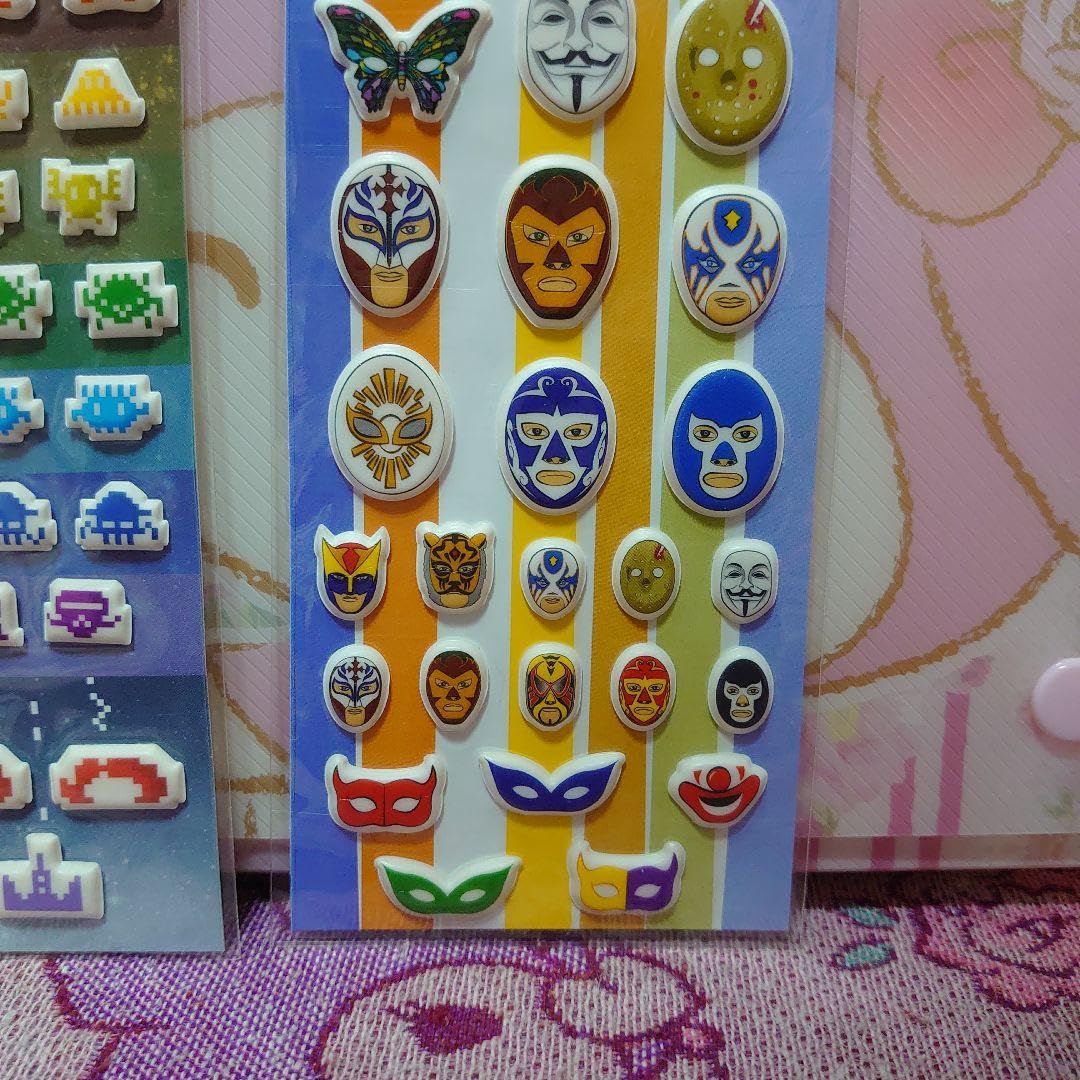 Amazon.co.jp: おもしろシール まとめ売り 平成レトロ ぷくぷくシール