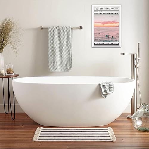 Miniatura 5 de Retro Heals Everything Posters Pink Beach Coastal Surf Girl Periódico, lienzo para pared, titular de revista, impresiones estéticas, pintura para el