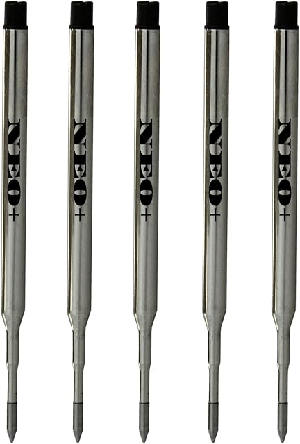 UK SELLER! Sets of pen refills compatible with Sheaffer K Ballpoint Pens. Medium Point Ballpoint Soft Roll Refill for (5 BLACK INK REFILLS)