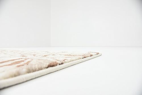 Miniatura 9 de Unique Loom Rushmore Collection - Alfombra tradicional blanca tono sobre tono marrón chocolate (4 pies x 6 pies)