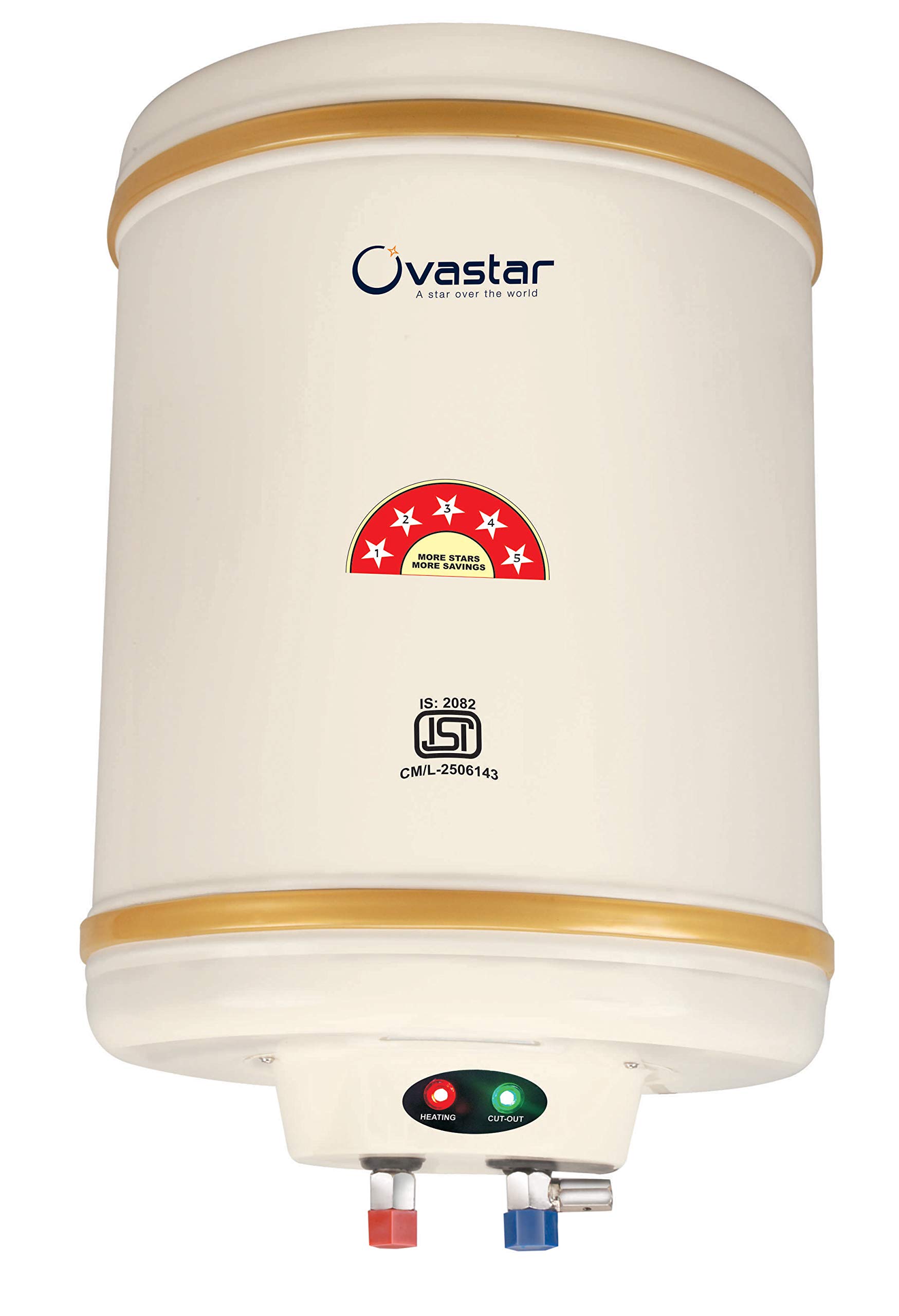 Buy OVASTAR Electric Water Heater 10 LTR. Metal Body (SS Tank) Online at  Low Prices in India - Amazon.in