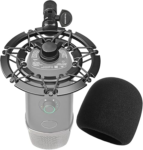 YOUSHARES Blue Yeti X - Soporte de choque con filtro pop, soporte de choque de aleación con parabrisas de espuma que reduce la vibración y el ruido