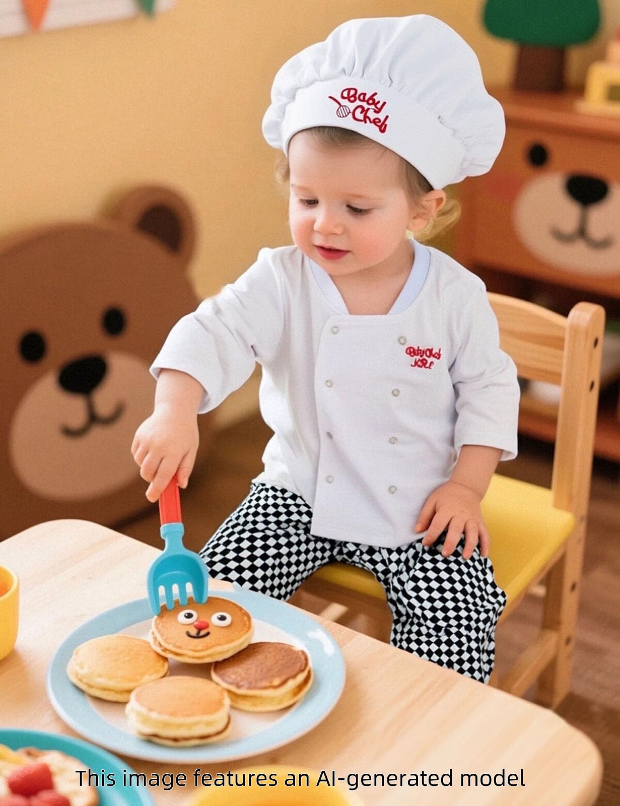 MOMBEBE COSLAND Ensembles Chef Bébé Garçon Halloween Tenue 3 Pièces 6-12 Mois Blanc