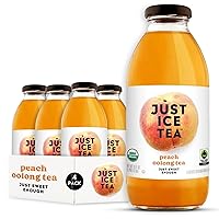 Vista 24 de Just Ice Tea Té helado orgánico, botellas de vidrio de 16 onzas líquidas (té de hierbas de hibisco de bayas, paquete de 12)