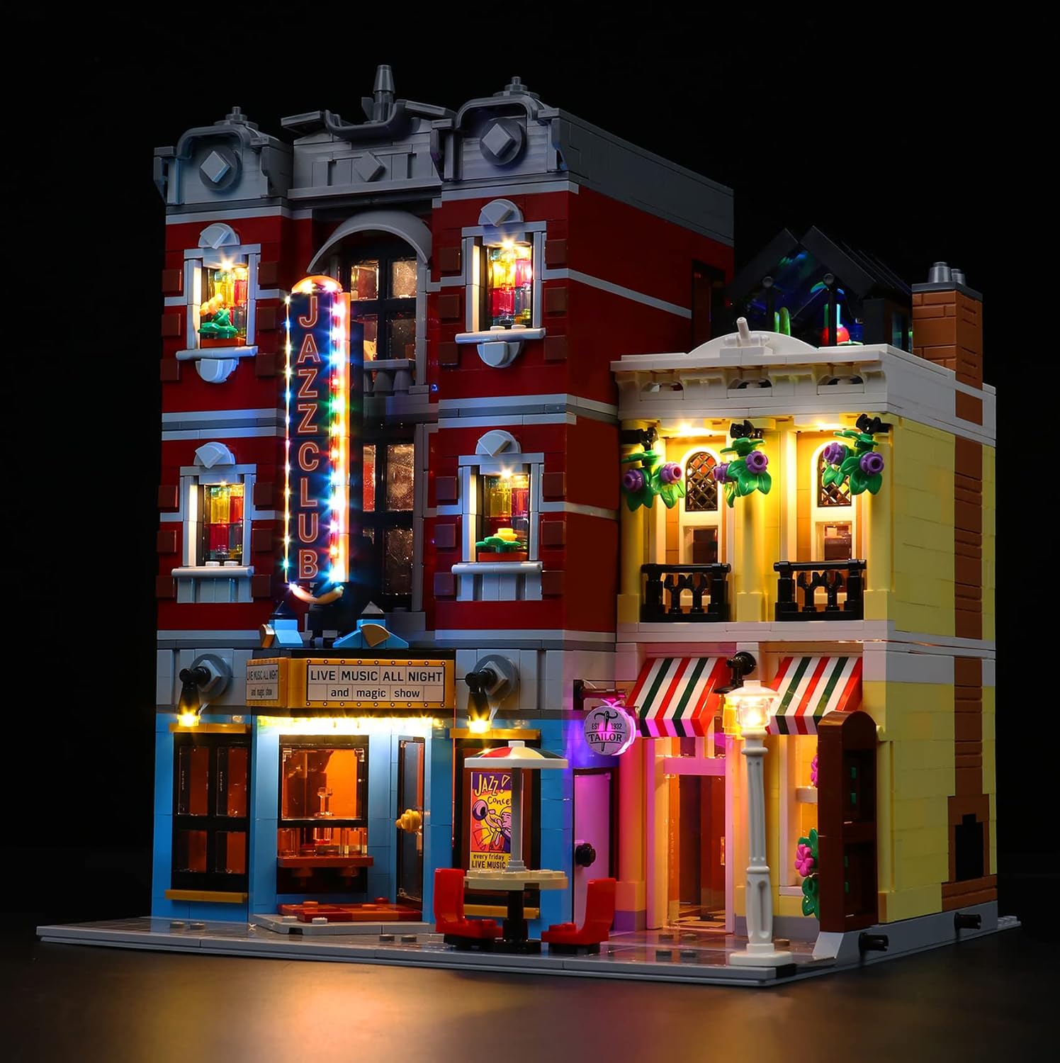 LED Lighting Kit Compatible with Lego Jazz Club 10312 Building Kit - Lights Only - Decoration LED Light Kit Without Building Block Model (Basic Version)