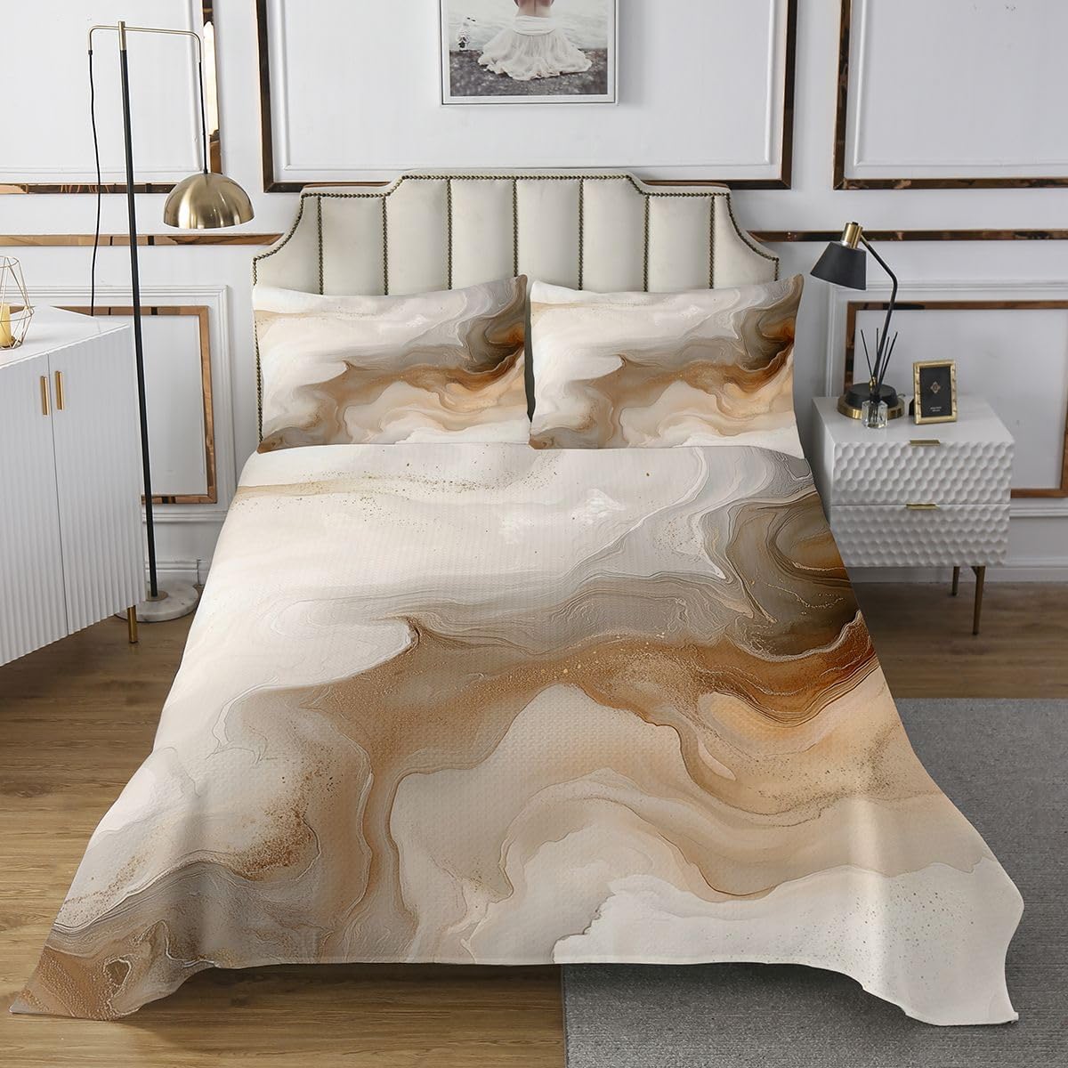 Homewish Black and Purple Bedspread Twin Size,Abstract Painting Art Bedding Sets 2Pcs for Kids Girls Boys Room Decor,Modern Urban View Comforter Set Graffiti Art Quilt Coverlet,1 Pillowcase