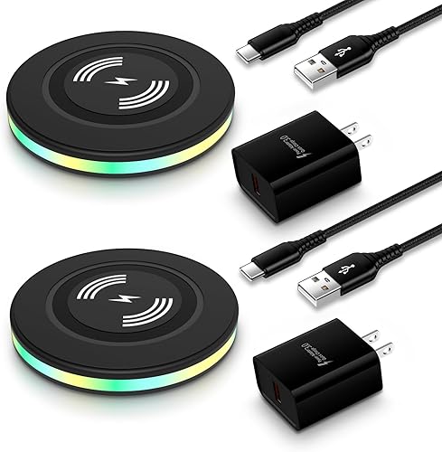 15W Wireless Charger Samsung Fast Charging Pad with QC 3.0 Adapter for Samsung G