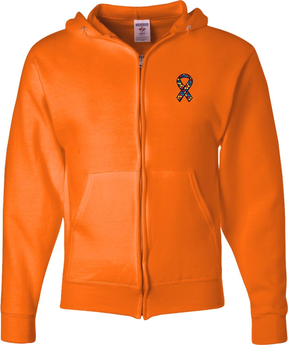Buy Cool Shirts Autism Ribbon Pocket Print Full Zip Hoodie