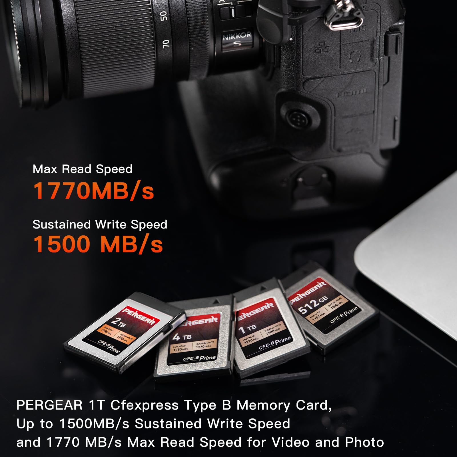 Amazon.com: PERGEAR 1TB Cfexpress Type B Memory Card with Card 