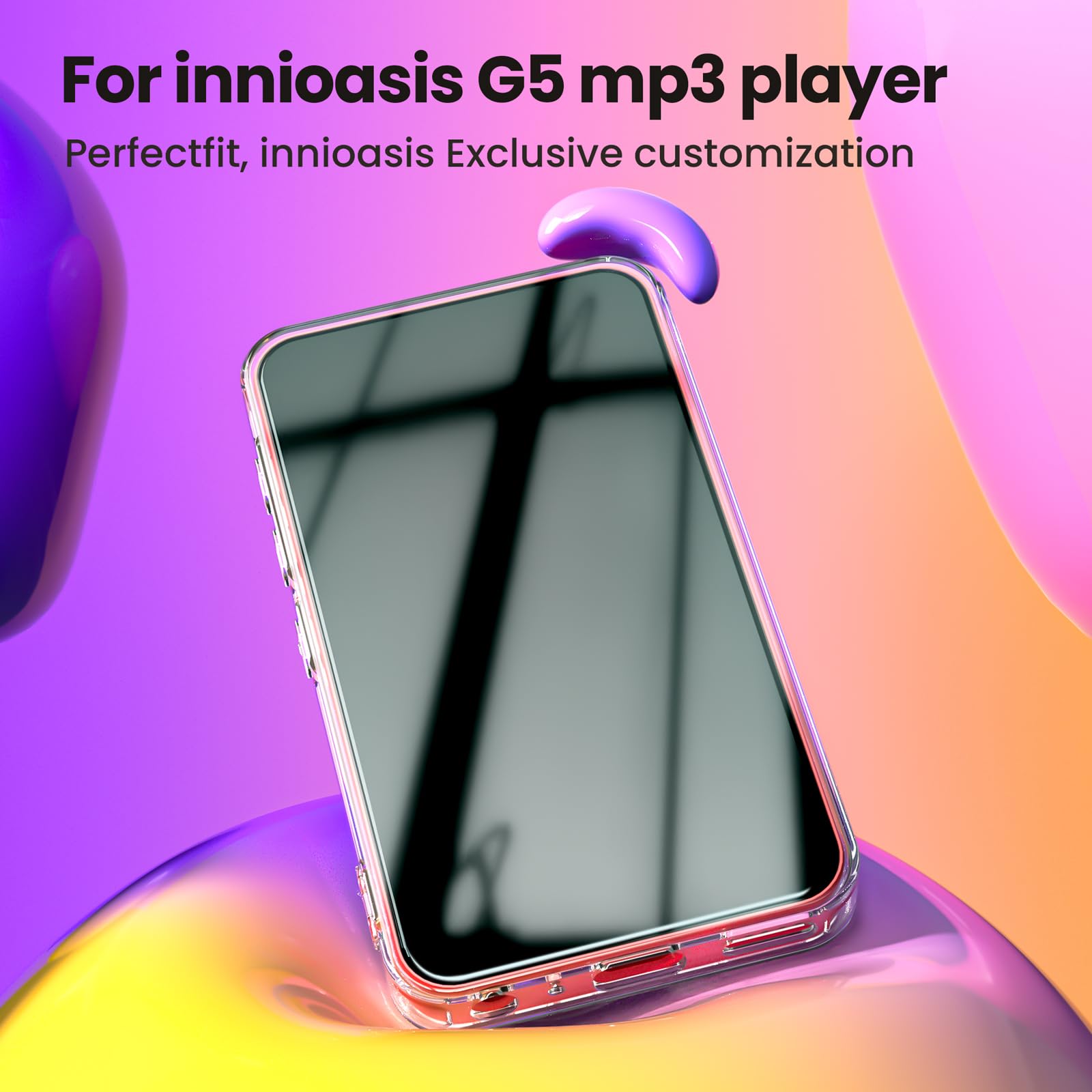innioasis Kristallklare Hülle, nur passend für G5 MP3-Player, verkauft von innioasis Store, Gehäusegröße: 11,7 x 6,5 x 1,2 cm