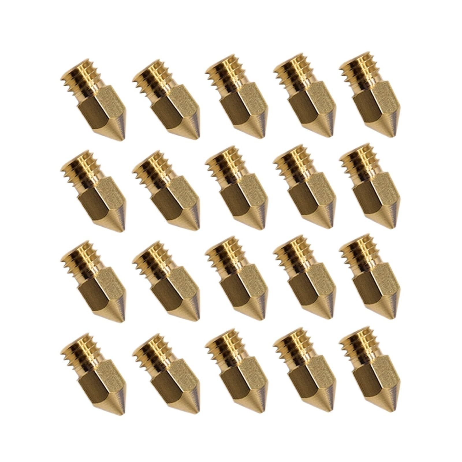 Ugello MK8 in ottone per filamento 1, 75 mm, compatibile con Creality | Ugello estrusore 0,3/0,4/0,5/0,6/0,8/1,0 mm per stampanti 3D Ender 3, Ender 5 e CR-10(0.3mm,50pcs)