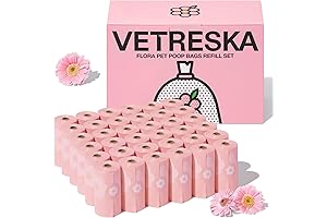 VETRESKA Pink Lavender Scented Dog Poop Bags for Stress Free Dog Walking