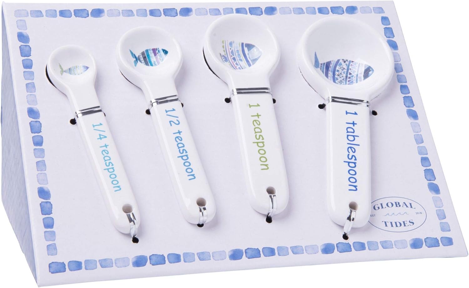 Home Essentials – Juego de 4 cucharas medidoras para peces multicolor
