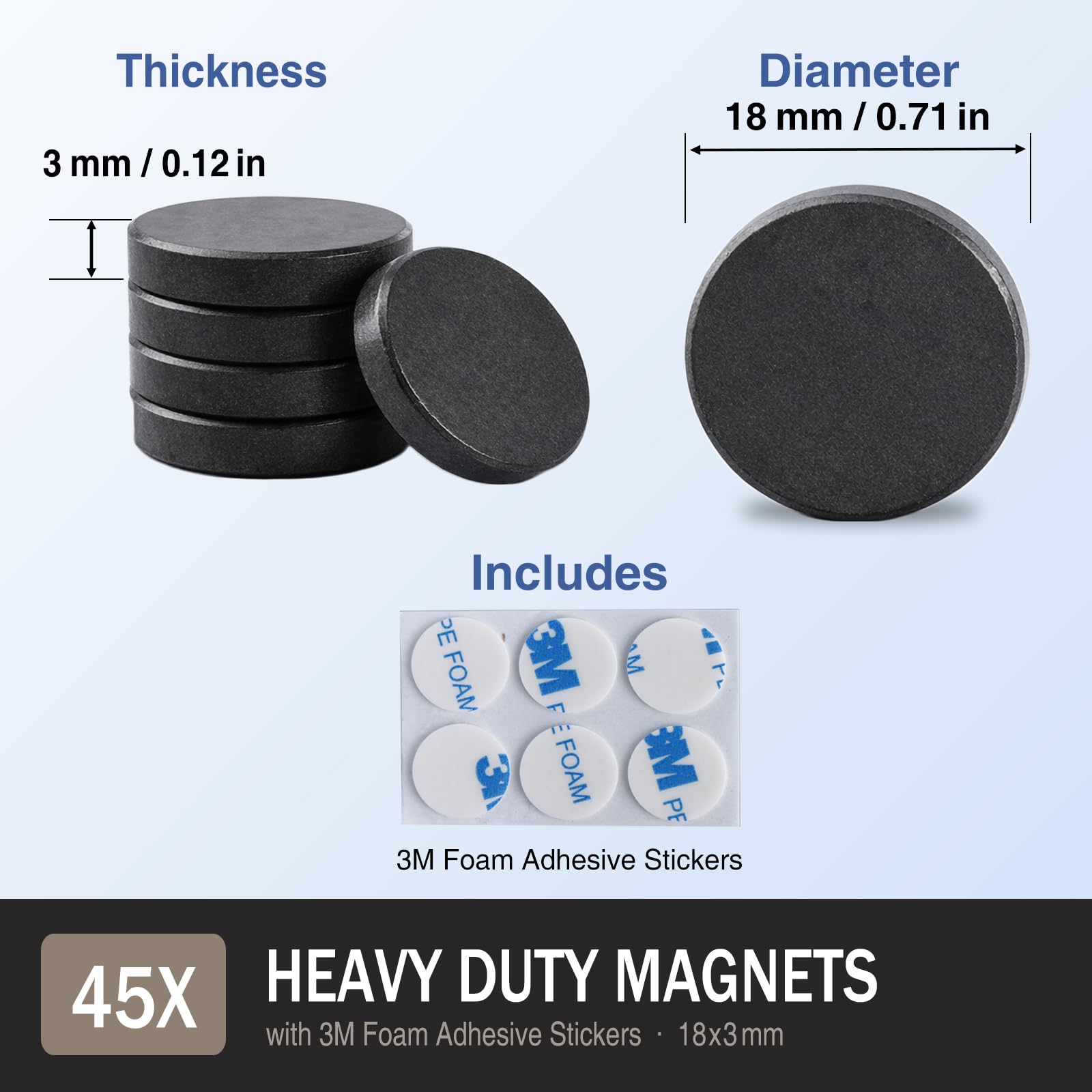 Ceramic Magnets for Crafts on Refrigerator(Round 0.7x0.12-45 PCS) — Amazon image 2