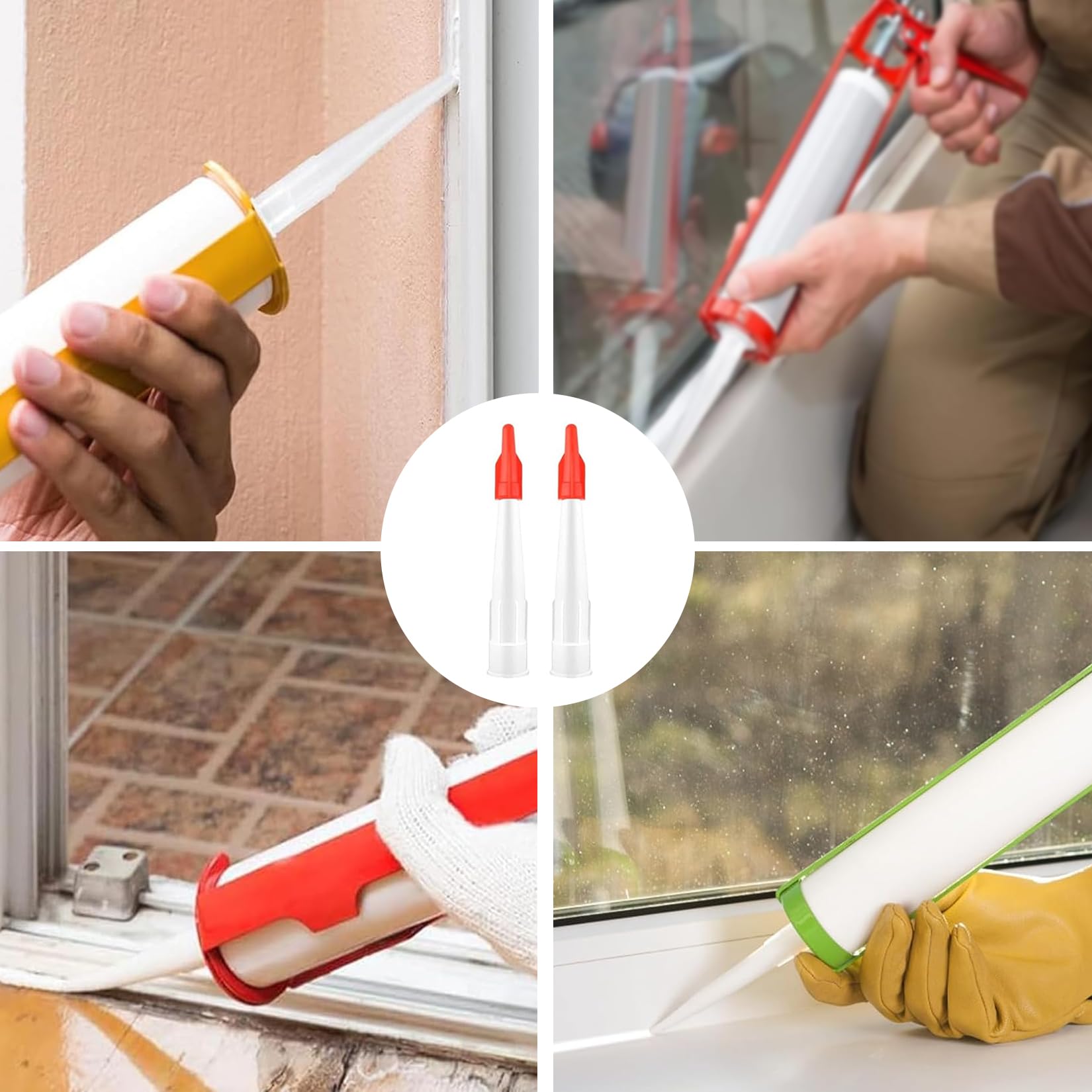 Set di 30 puntesilicone con tappi di tenuta, punte di ricambio per ugelli, beccucci per cartuccia