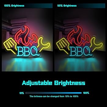 Amazon.co.jp: BBQネオンサイン 壁装飾 バーベキュー レストラン