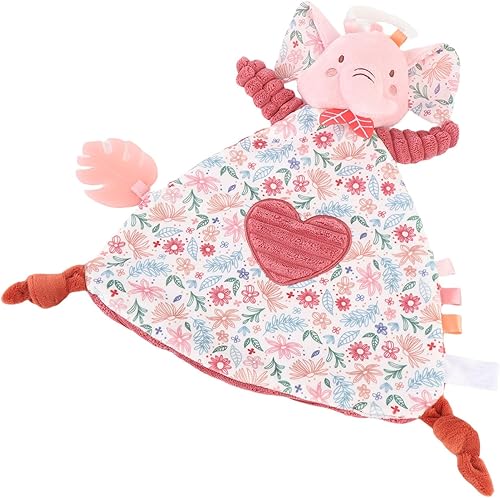 Miniatura 3 de Fdit Manta de seguridad para bebé, mordedor, juguete de peluche para bebés con color rosa, juguete suave y cómodo para calmar las encías, ideal para