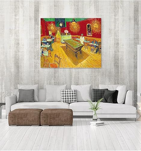 Miniatura 3 de DECORARTS - The Night Cafe in The Place Lamartine in Arles, Reproducción artística de Vincent Van Gogh. Impresión giclée en lienzo. Arte mural para