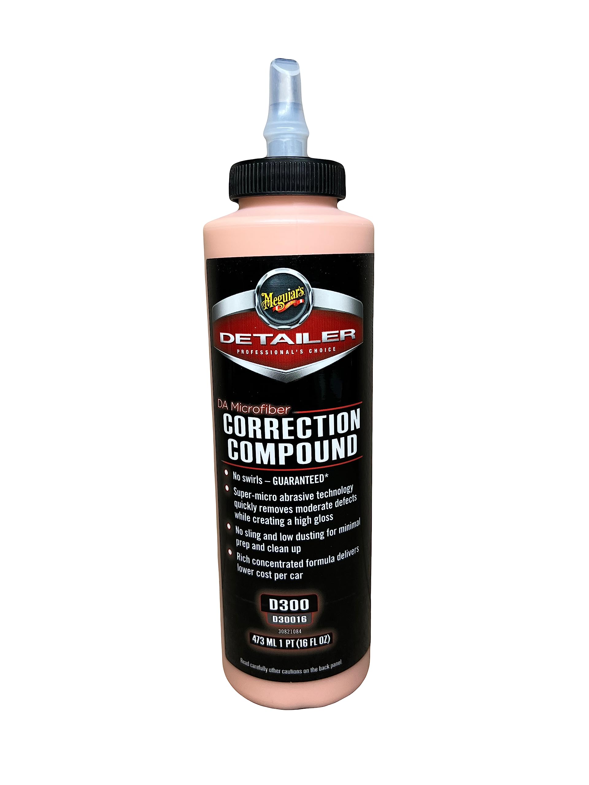 Meguiar's D300 DA Microfiber Correction Compound 16oz - Paint Correction, Aluminum Oxide, Zirconia Alumina, Light Grit, Automotive Polishing Compound