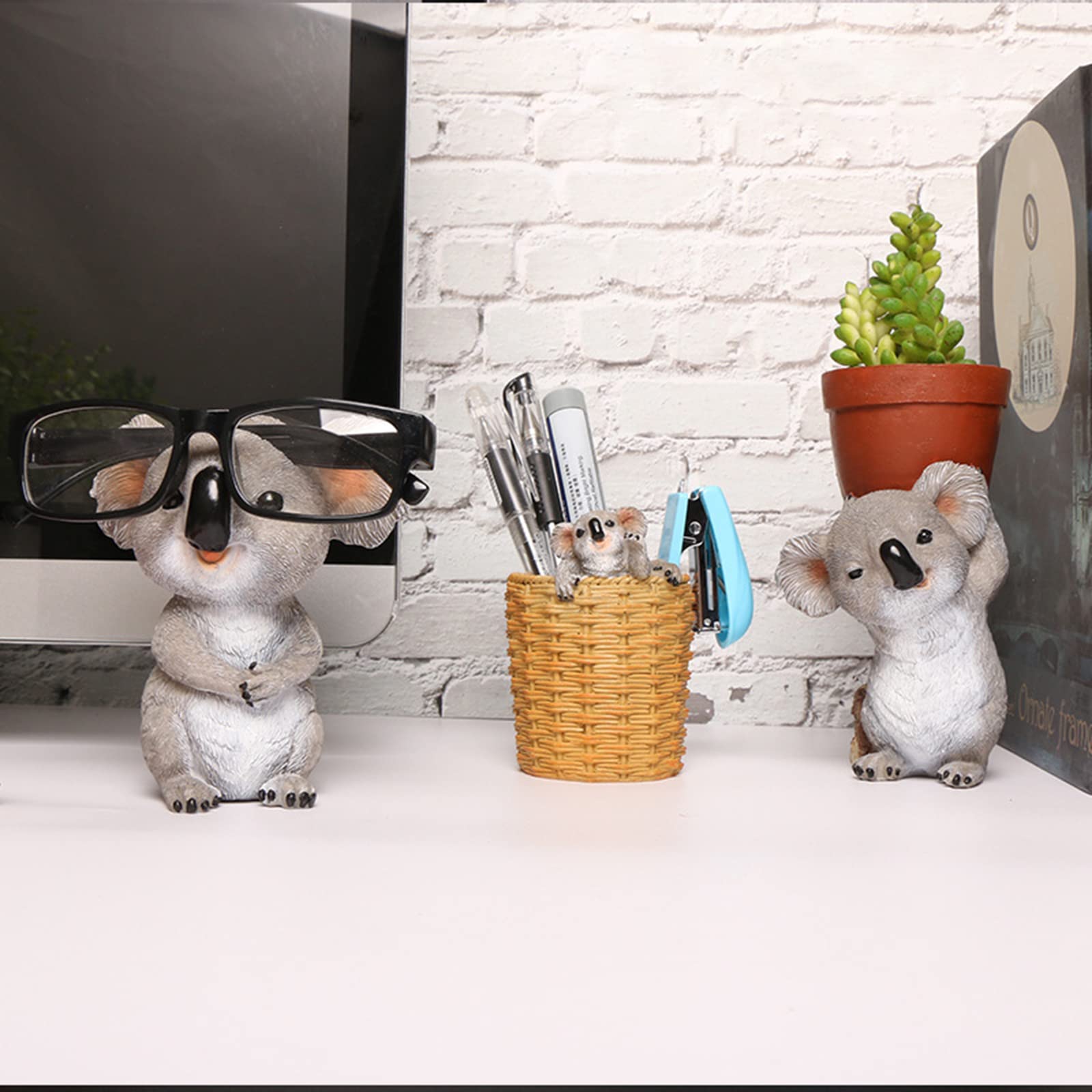 Espositore Per Occhiali A Forma Di Koala In Resina - Simpatico Supporto Per Occhiali Da Sole E Da Vista - Regalo Divertente Per L'ufficio E La Casa