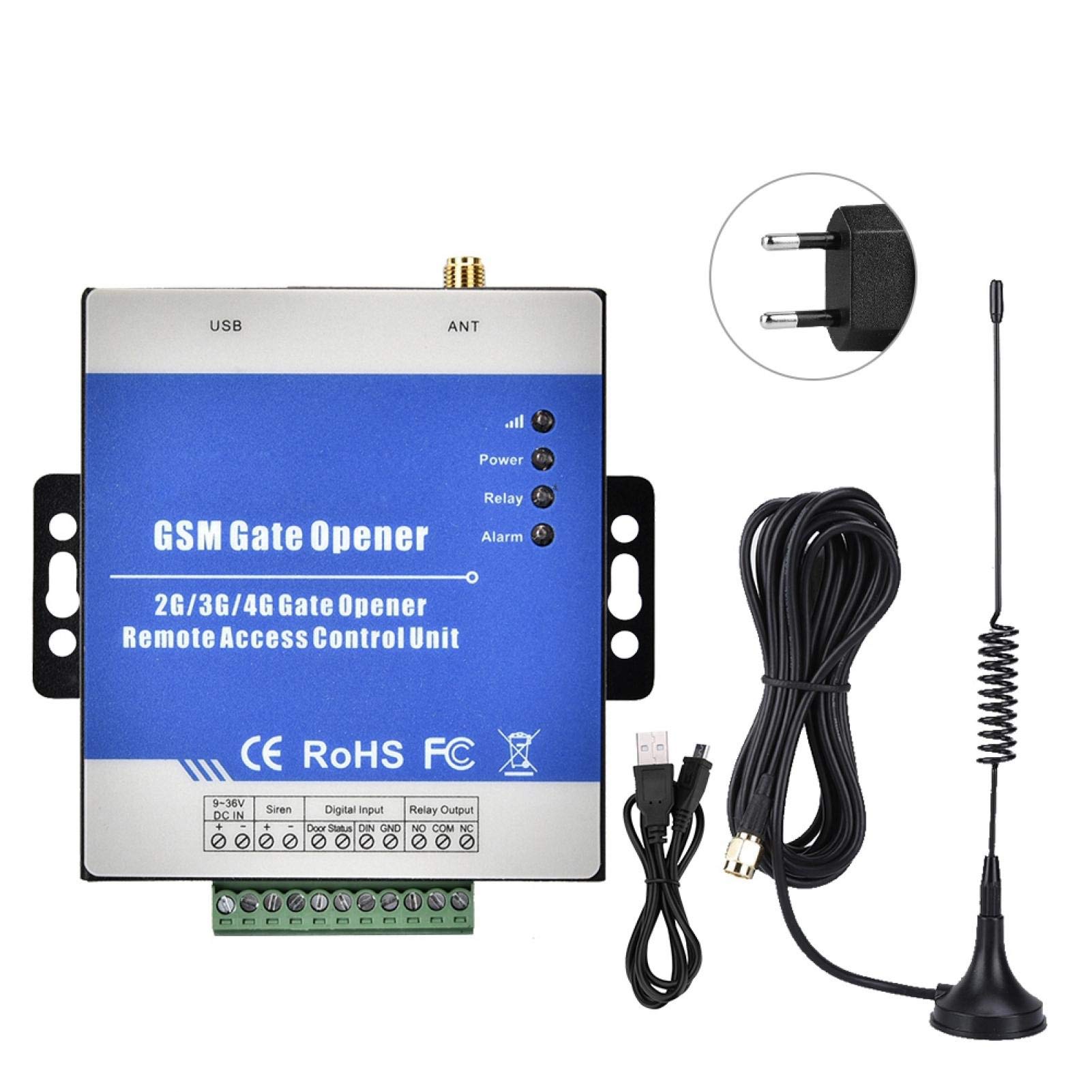 Telecomando per Porta Controller di Accesso per apriporta RTU5025 apricancello gsm con sim per(European Standard (100 240v)) Matériel pour Portes de Garage