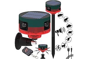 Solar Outdoor Motion Sensor Alarm: 360° Motion Detector, 129dB Alarm for Enhanced Campsite Security