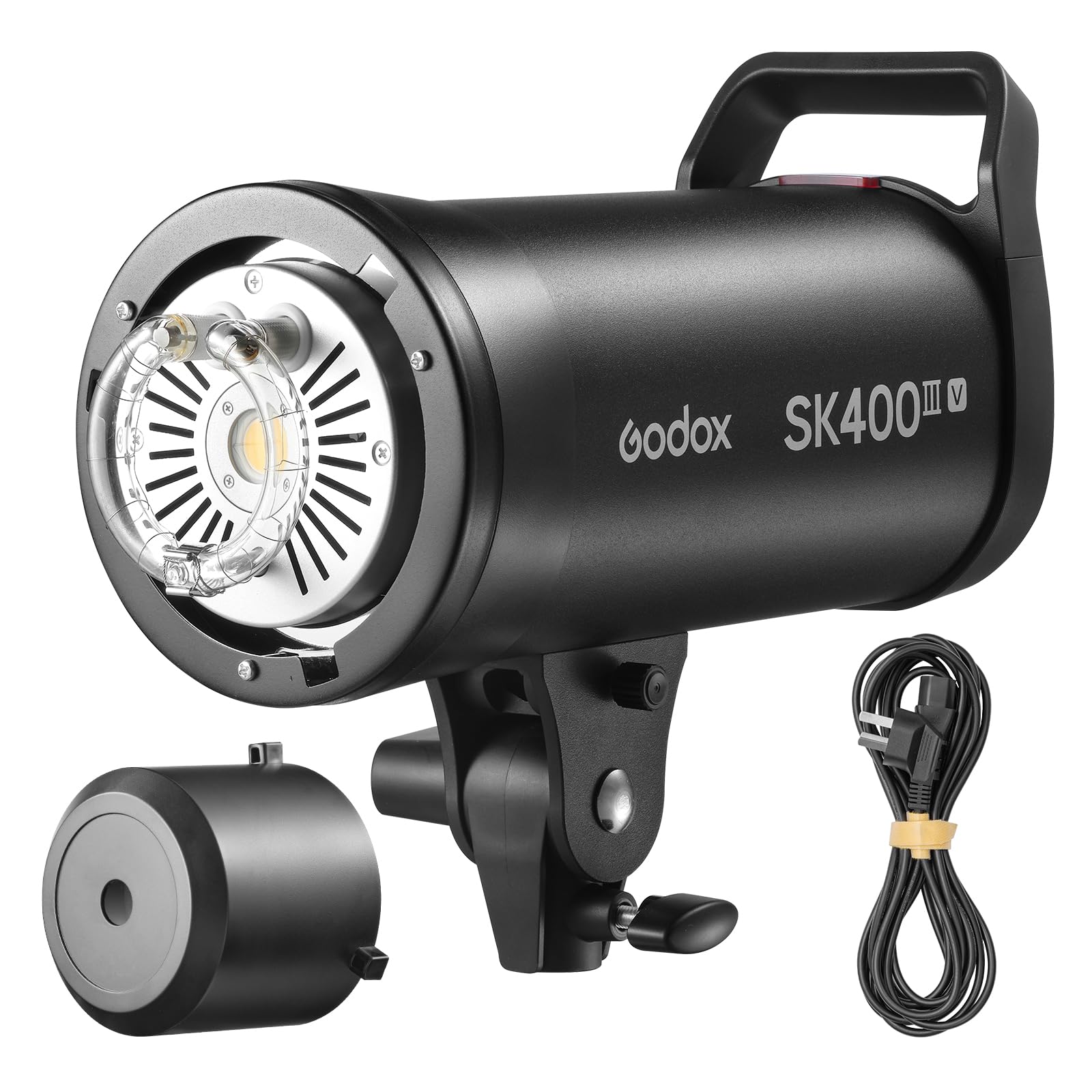 Godox SK400IIIV 400 Ws Studioblitzgerät, verbessertes SK400III-V mit 2,4-GHz-X-System, 10-W-LED-Einstelllampe, GN 65, 0,1–1,5 s Ladezeit, Bowens-Halterung für professionelle Porträt- und E-Commerce-Fo