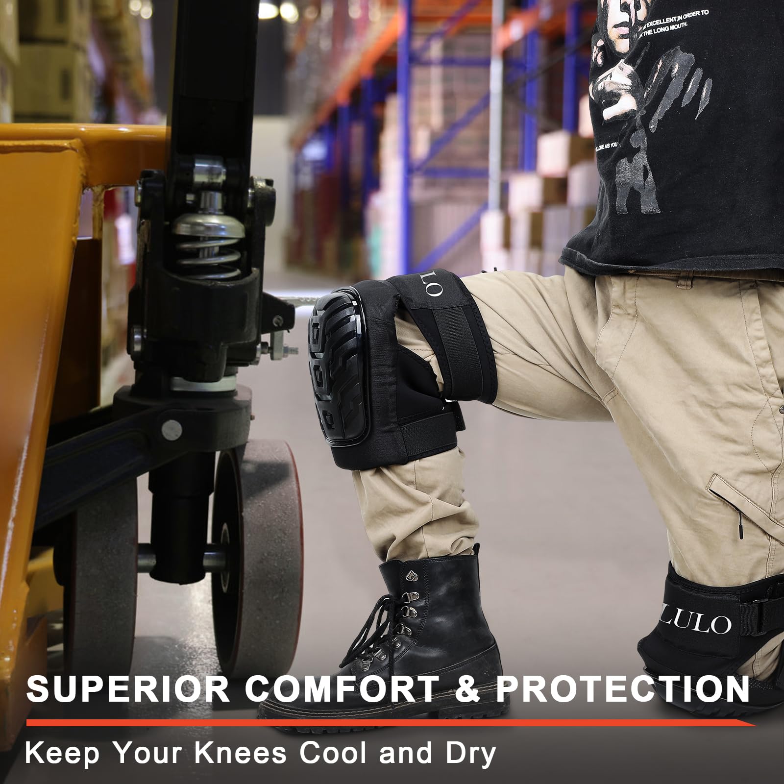 Genouillères de Travail Professionnelles Gel amortissant, Sangle réglable, Rembourrage en mousse résistant - Protection pour le travail, le jardinage et les activités sportives