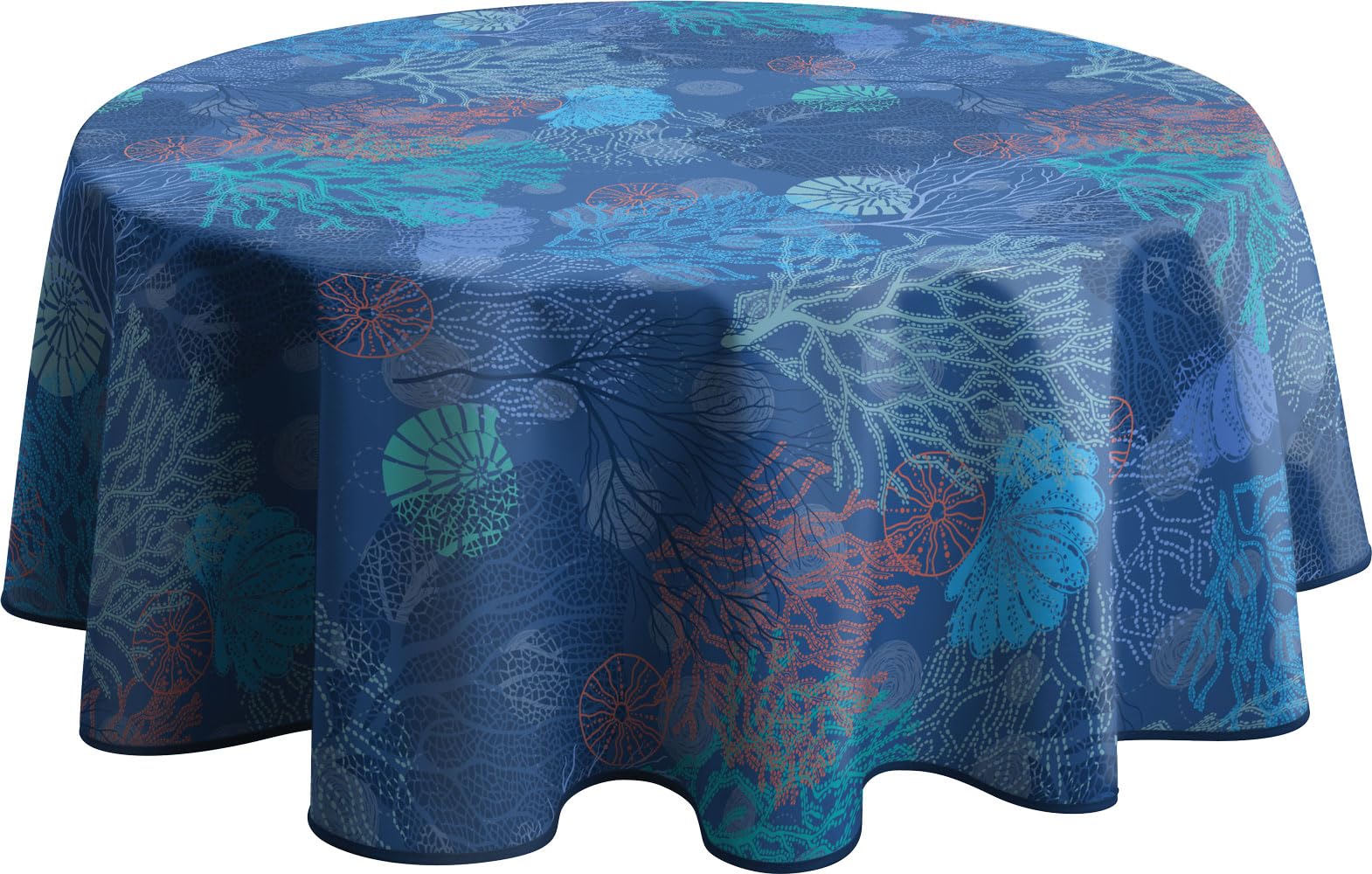 Le linge de Jules Stain Resistant Tablecloth Coral Round 160cm