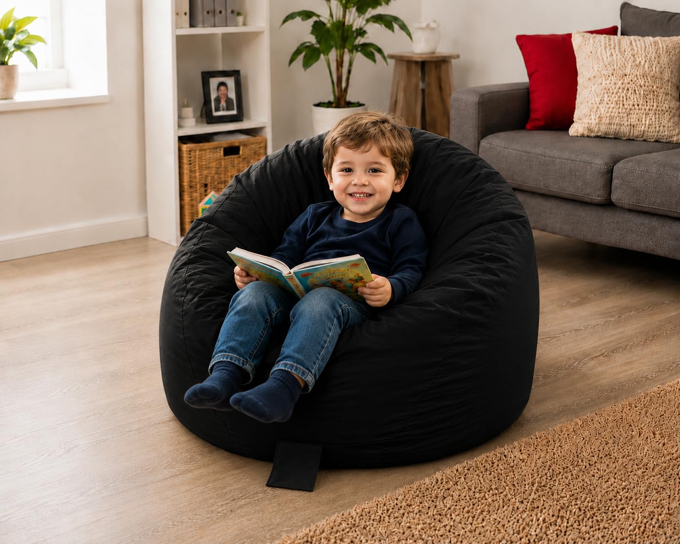 MaxiBean Large Bean Bag Chair for Kids and Children, Gaming BeanBag Cushion with Filling Beans Included - Image 7