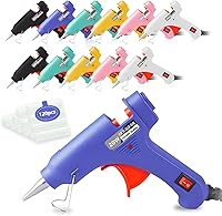 QingTvikl 12 Pack Mini Hot Glue Guns with 120 Glue Sticks - Craft Kit for Kids DIY, Wood Glass Projects, School Home Multicolor